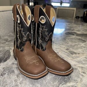 Kids Western Cowboy Boots - Brown and Black